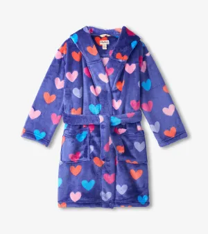 Hatley Girls Hearts Fleece Robe