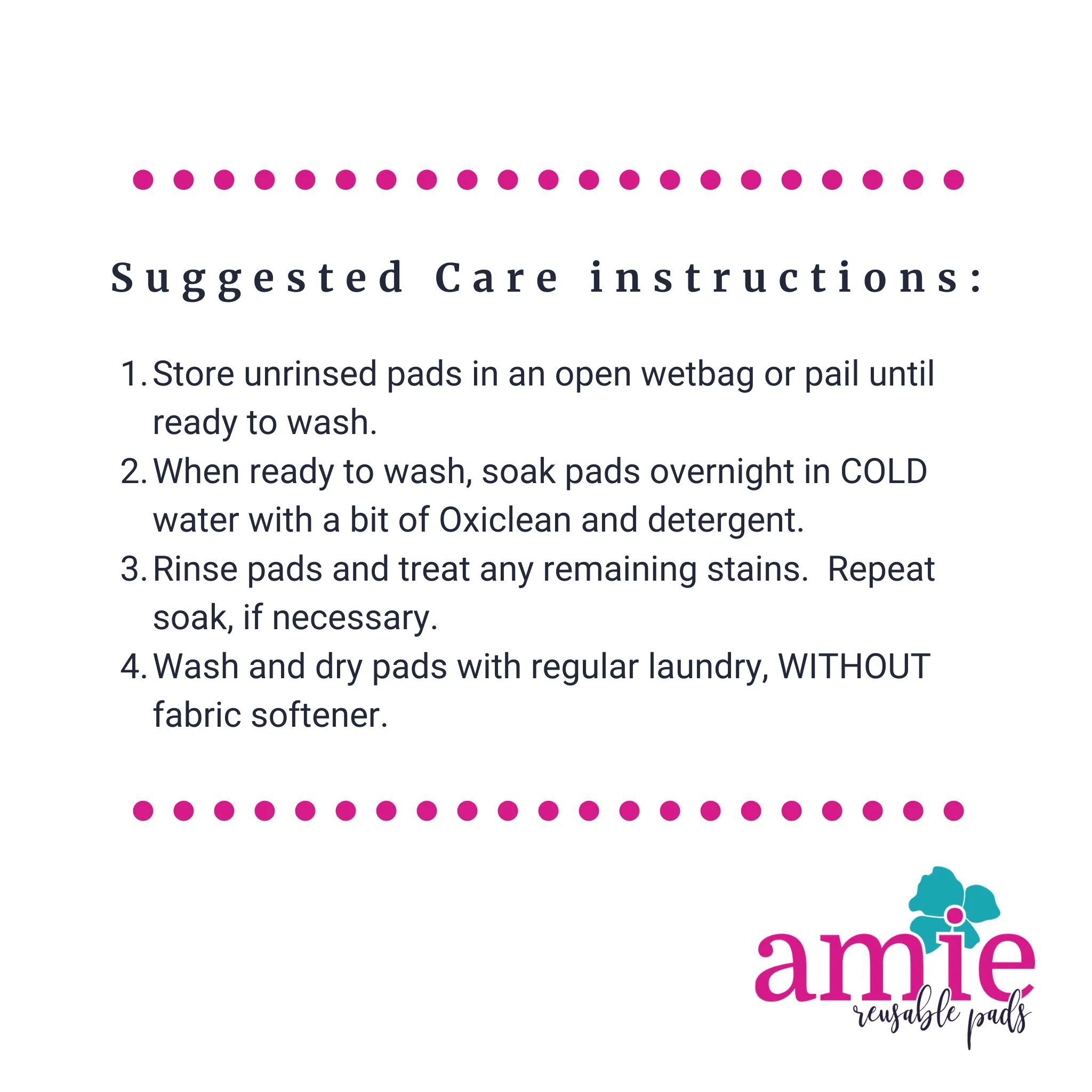Heavy Absorbency Reusable Pads: Hydrangea