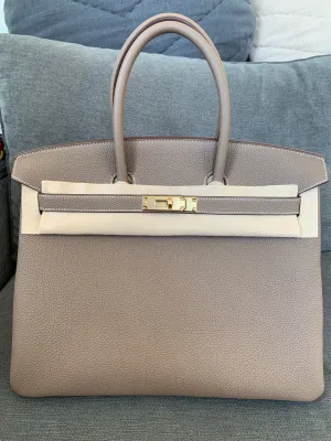 Hermès Birkin 35 Etoupe Togo Gold Hardware GHW
