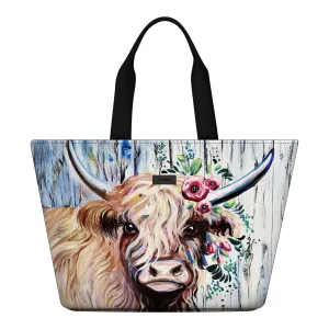 Highland Cow Tote Bag   Multi-Purpose, Affordable, and Full of Farmhouse Charm