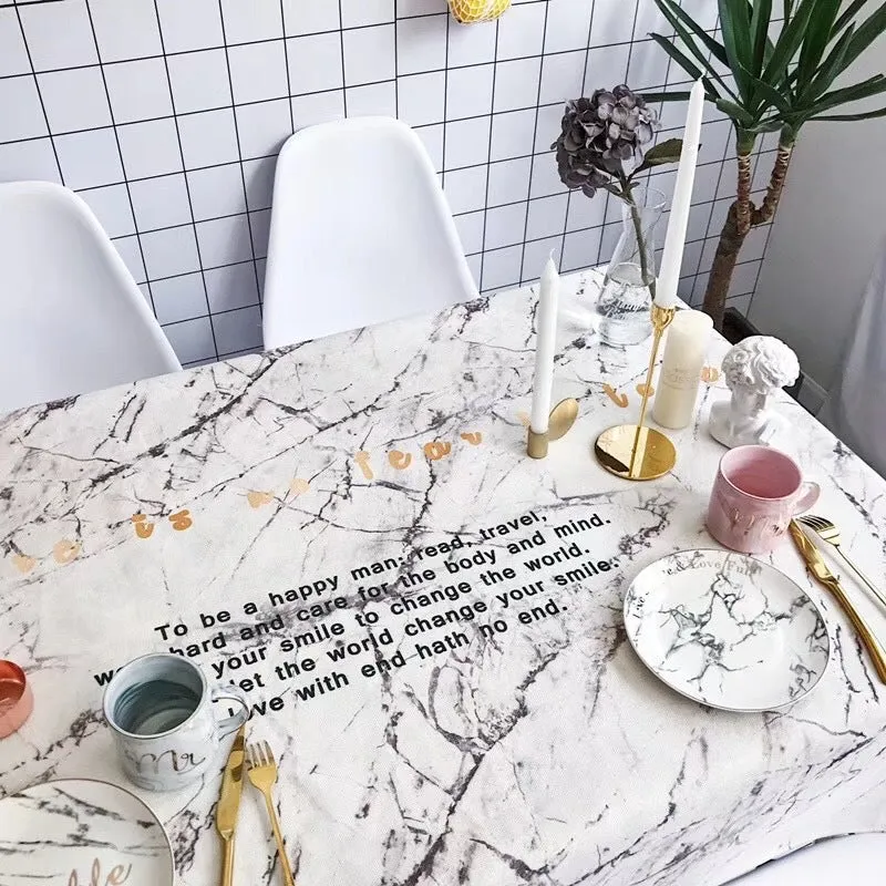 Homlly Marbi Table Cover Cloth