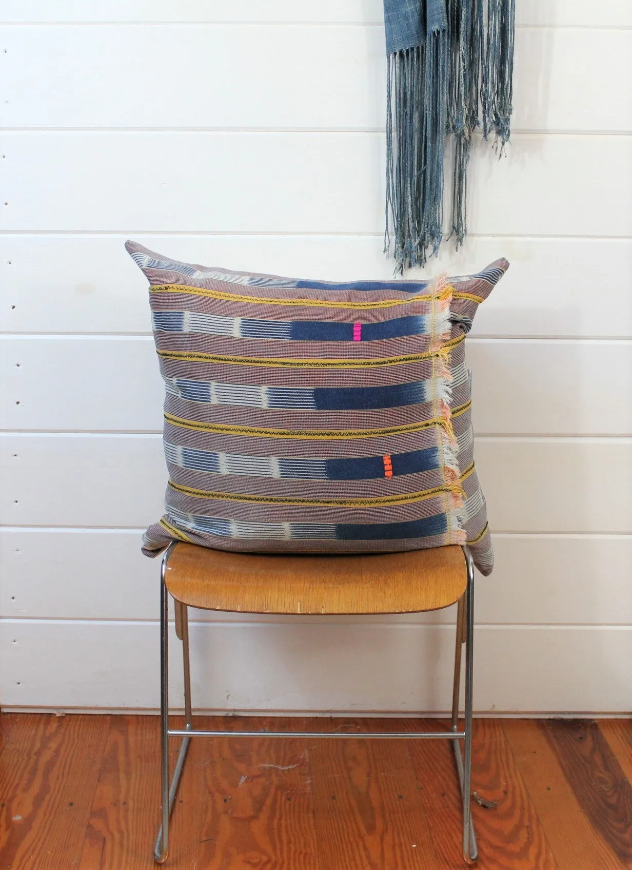 Indigo Ikat Lounge Pillow