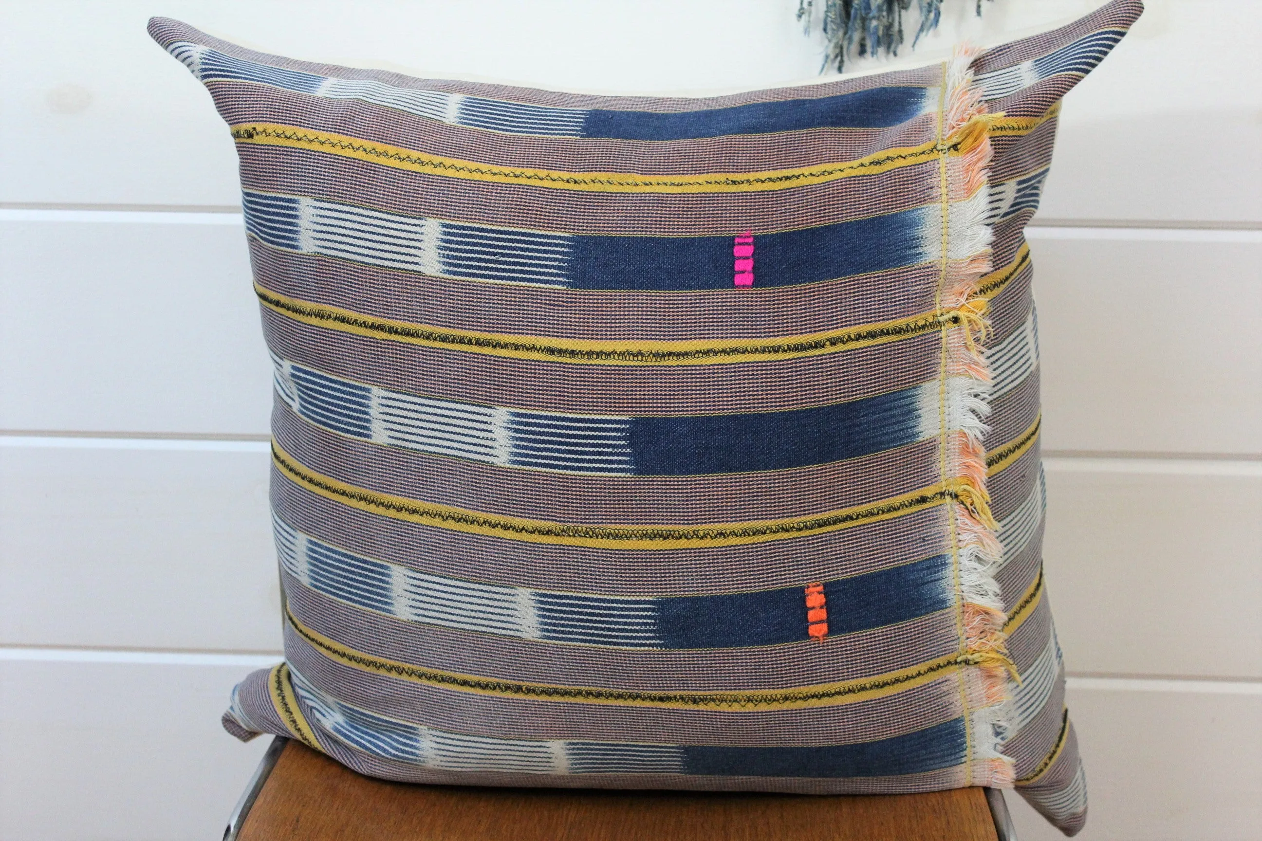 Indigo Ikat Lounge Pillow