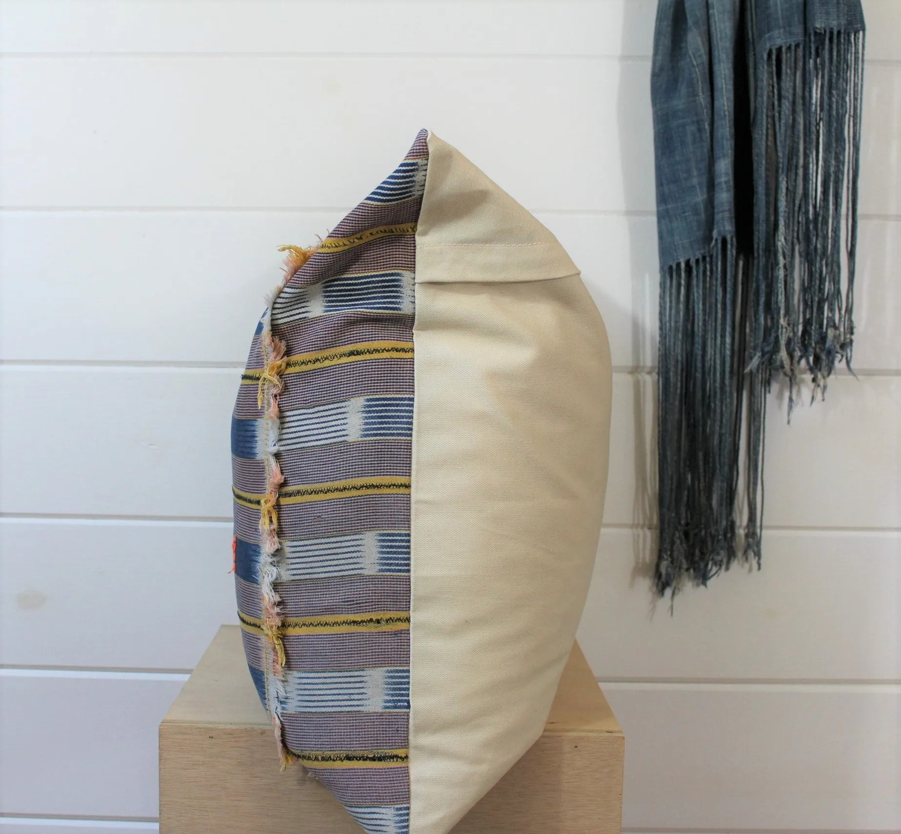 Indigo Ikat Lounge Pillow