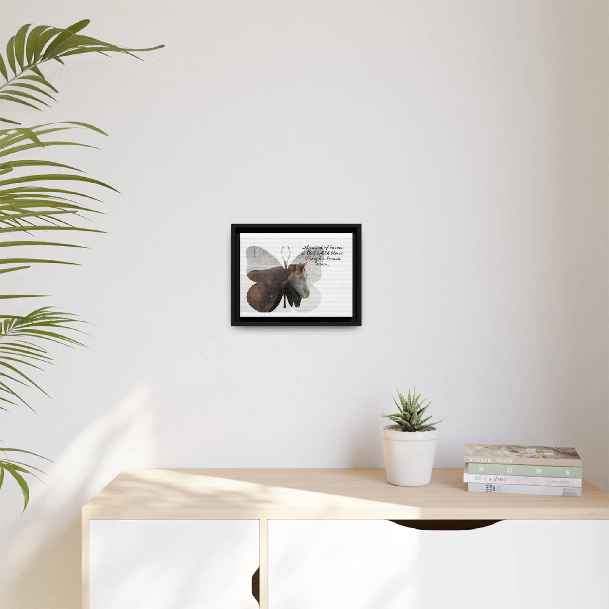 Inspirational Horse Canvas Art Print – "The Wind of Heaven" Framed Wall Decor