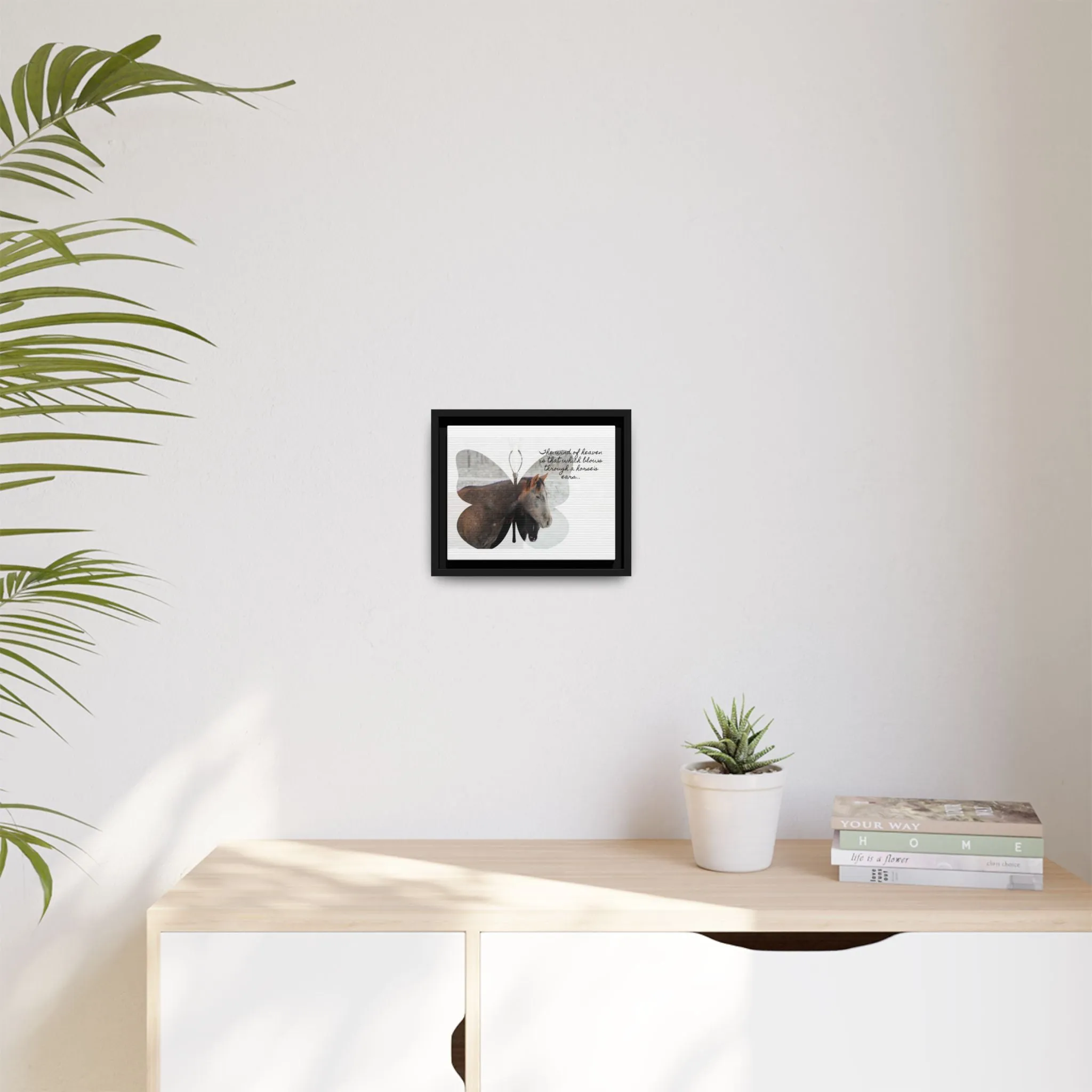 Inspirational Horse Canvas Art Print – "The Wind of Heaven" Framed Wall Decor