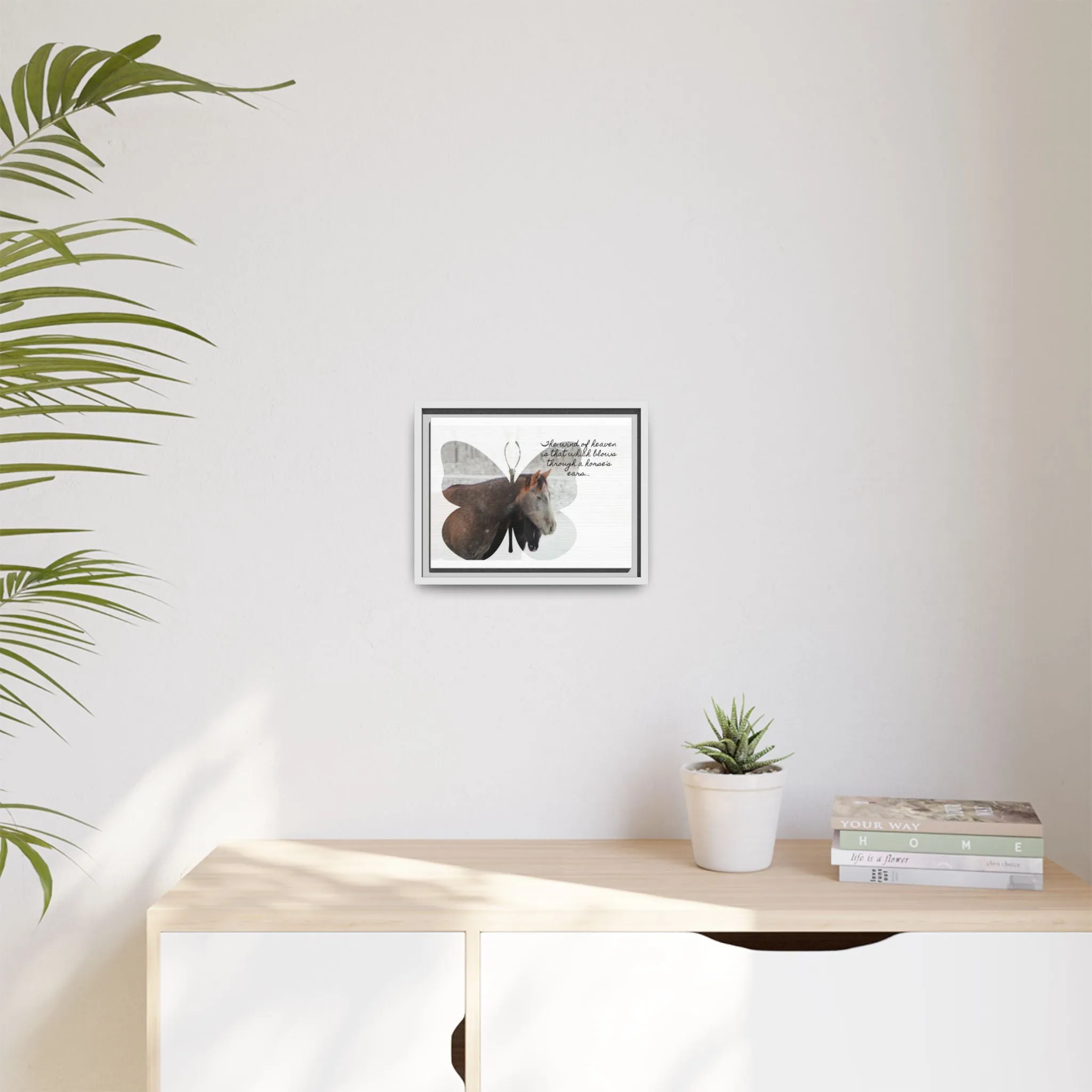 Inspirational Horse Canvas Art Print – "The Wind of Heaven" Framed Wall Decor