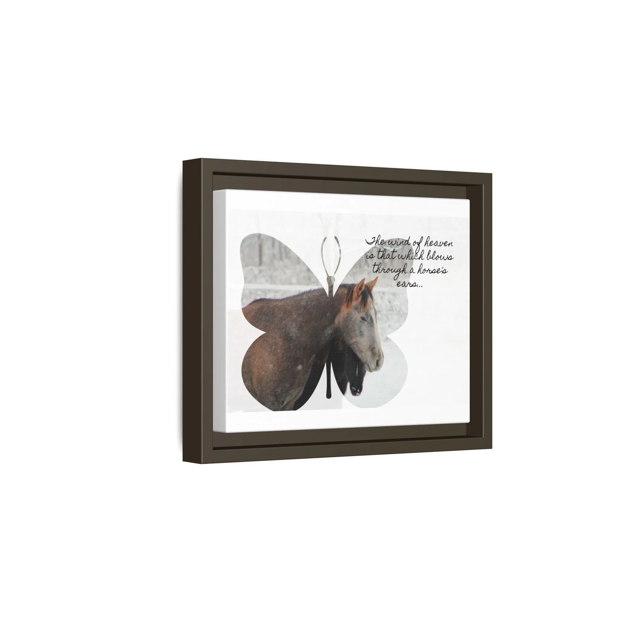 Inspirational Horse Canvas Art Print – "The Wind of Heaven" Framed Wall Decor