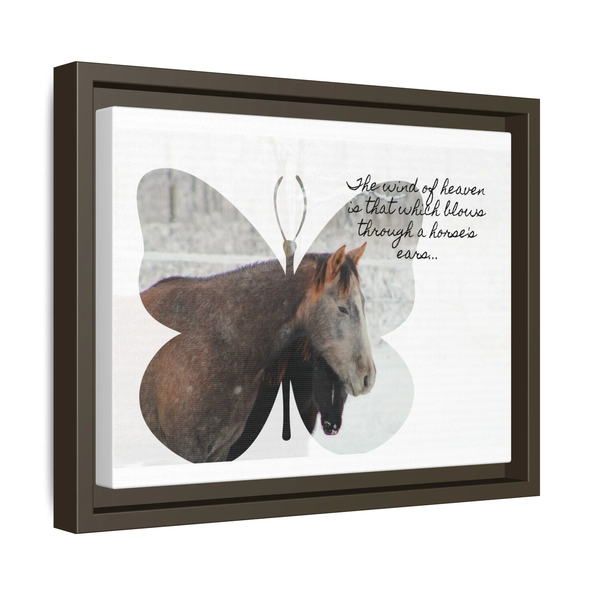 Inspirational Horse Canvas Art Print – "The Wind of Heaven" Framed Wall Decor