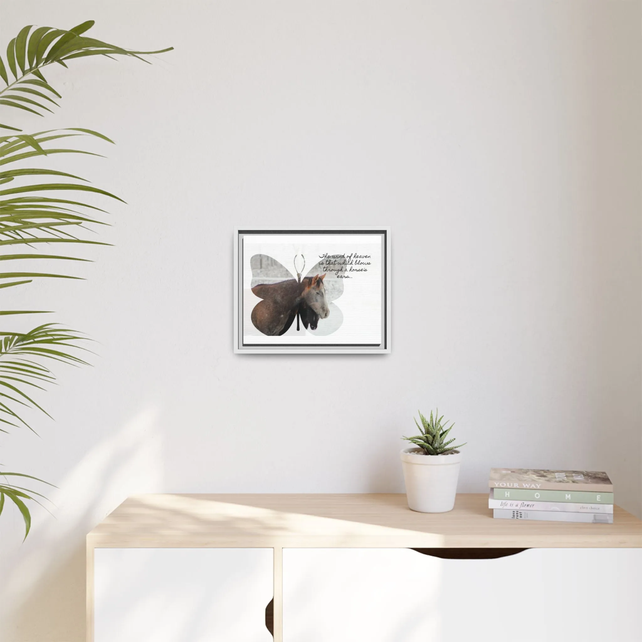 Inspirational Horse Canvas Art Print – "The Wind of Heaven" Framed Wall Decor