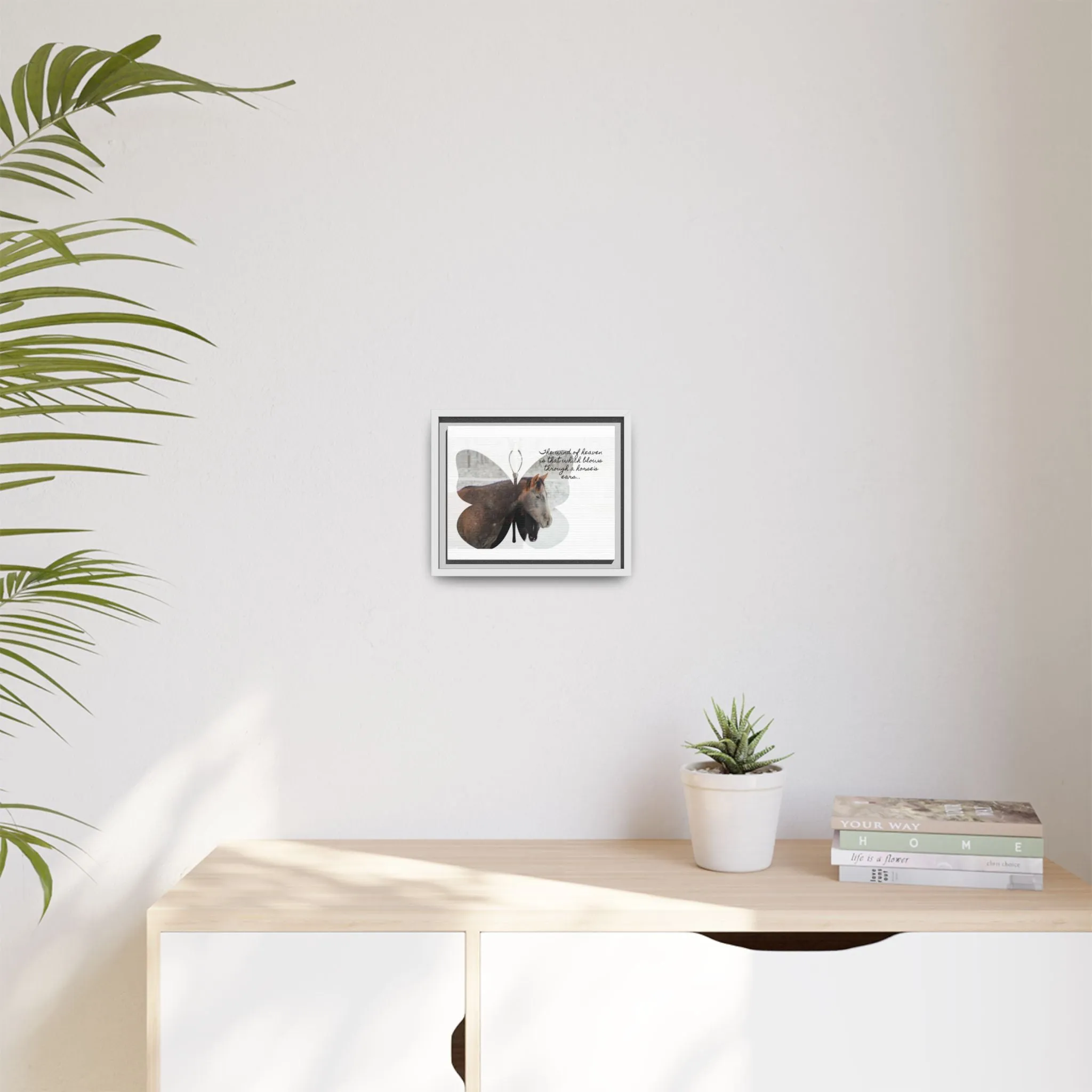 Inspirational Horse Canvas Art Print – "The Wind of Heaven" Framed Wall Decor