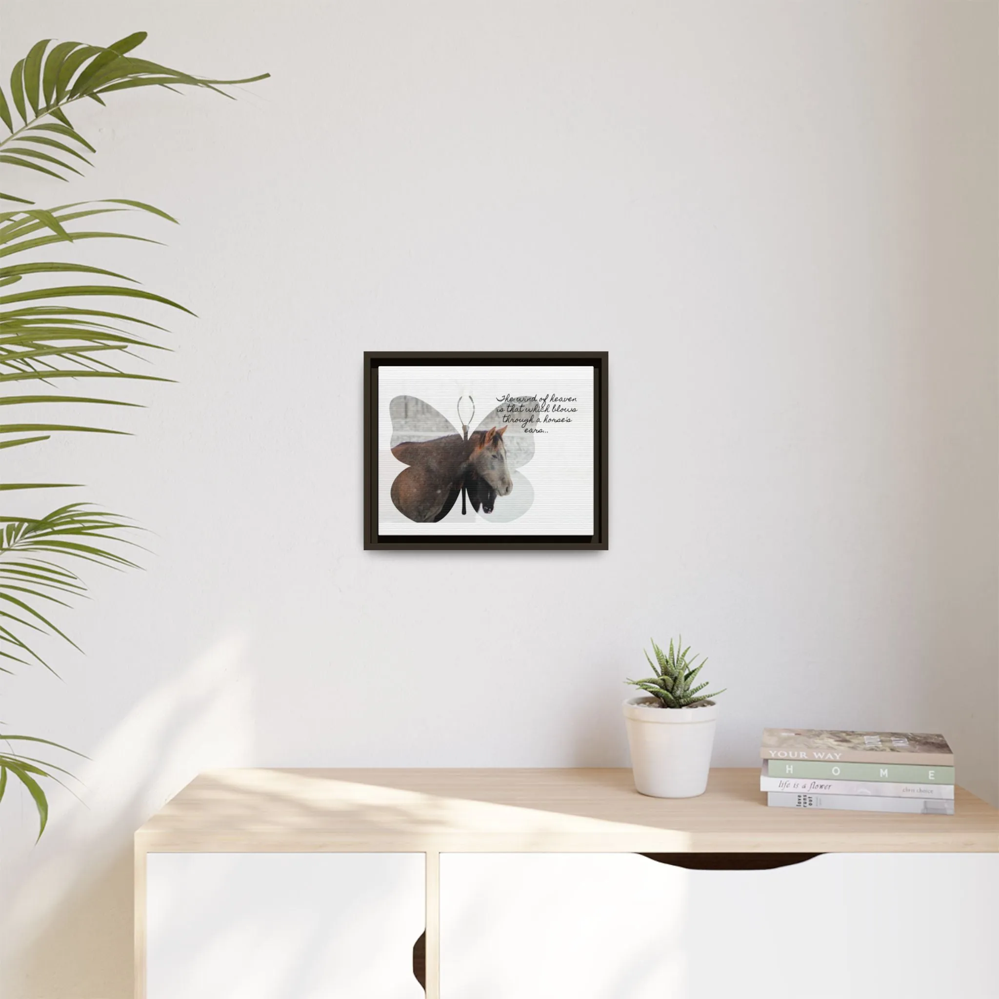 Inspirational Horse Canvas Art Print – "The Wind of Heaven" Framed Wall Decor