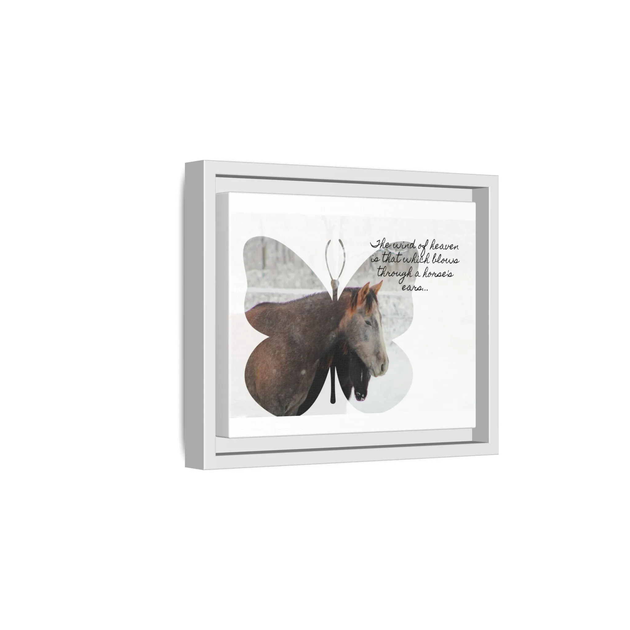 Inspirational Horse Canvas Art Print – "The Wind of Heaven" Framed Wall Decor