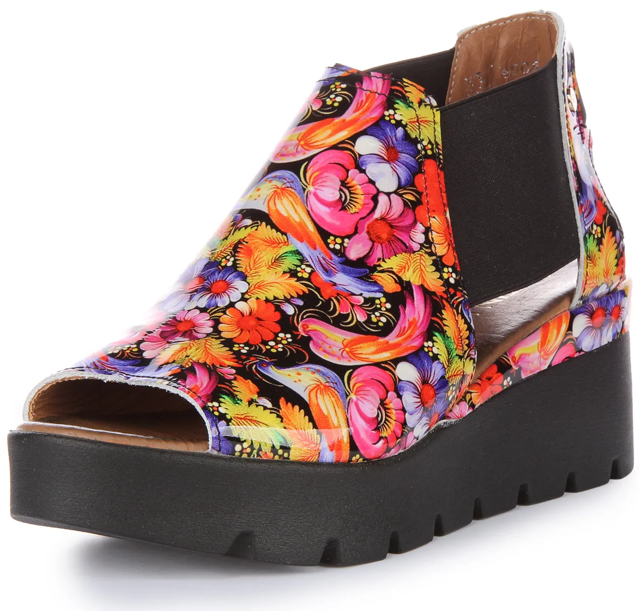 Justinreess England 7100 In Black Patent For Women