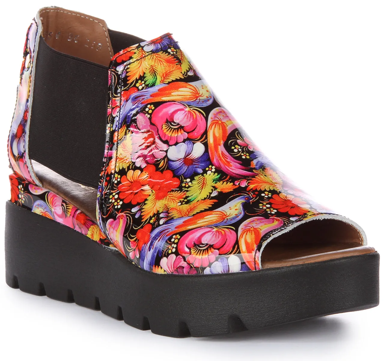 Justinreess England 7100 In Black Patent For Women