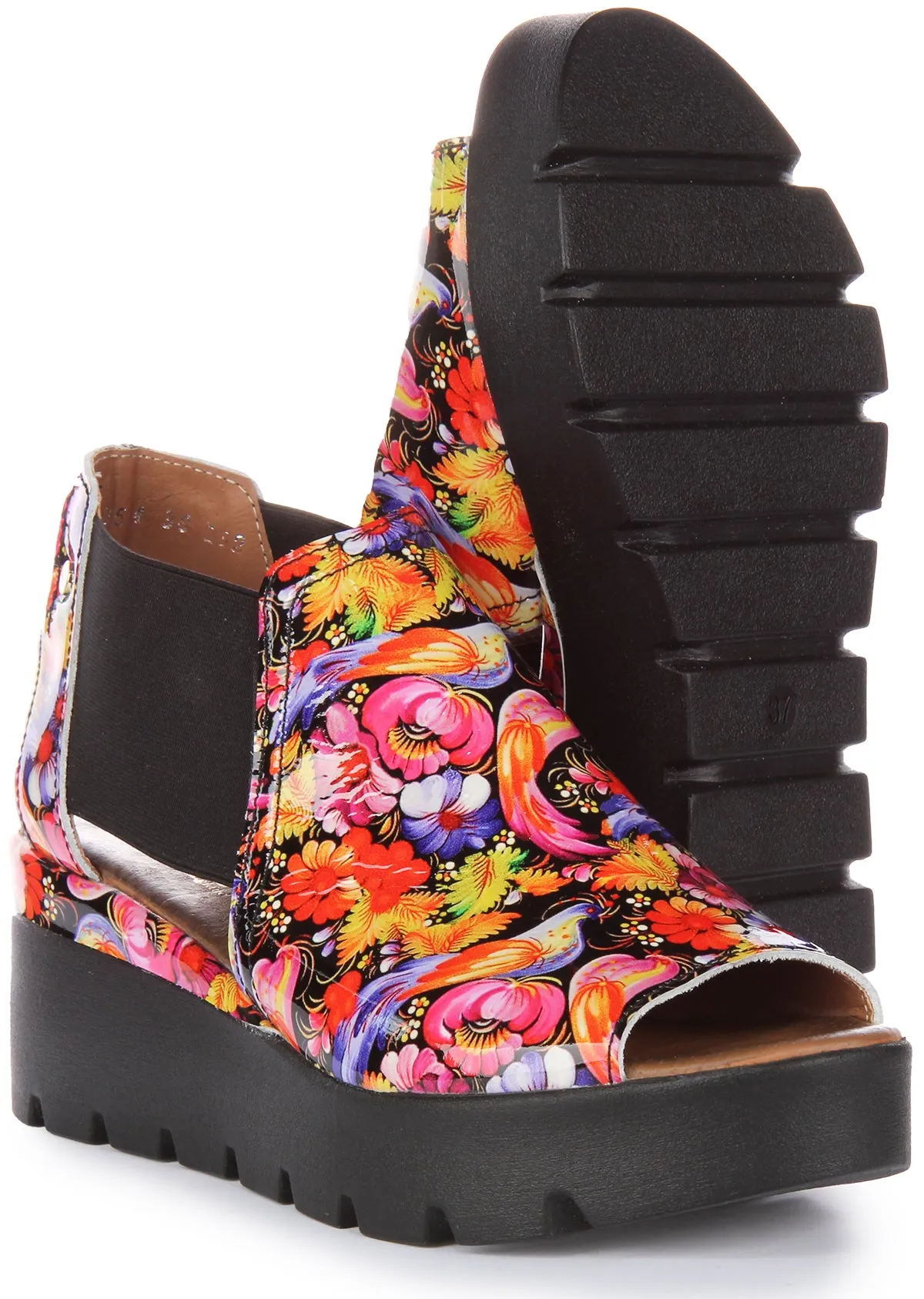 Justinreess England 7100 In Black Patent For Women
