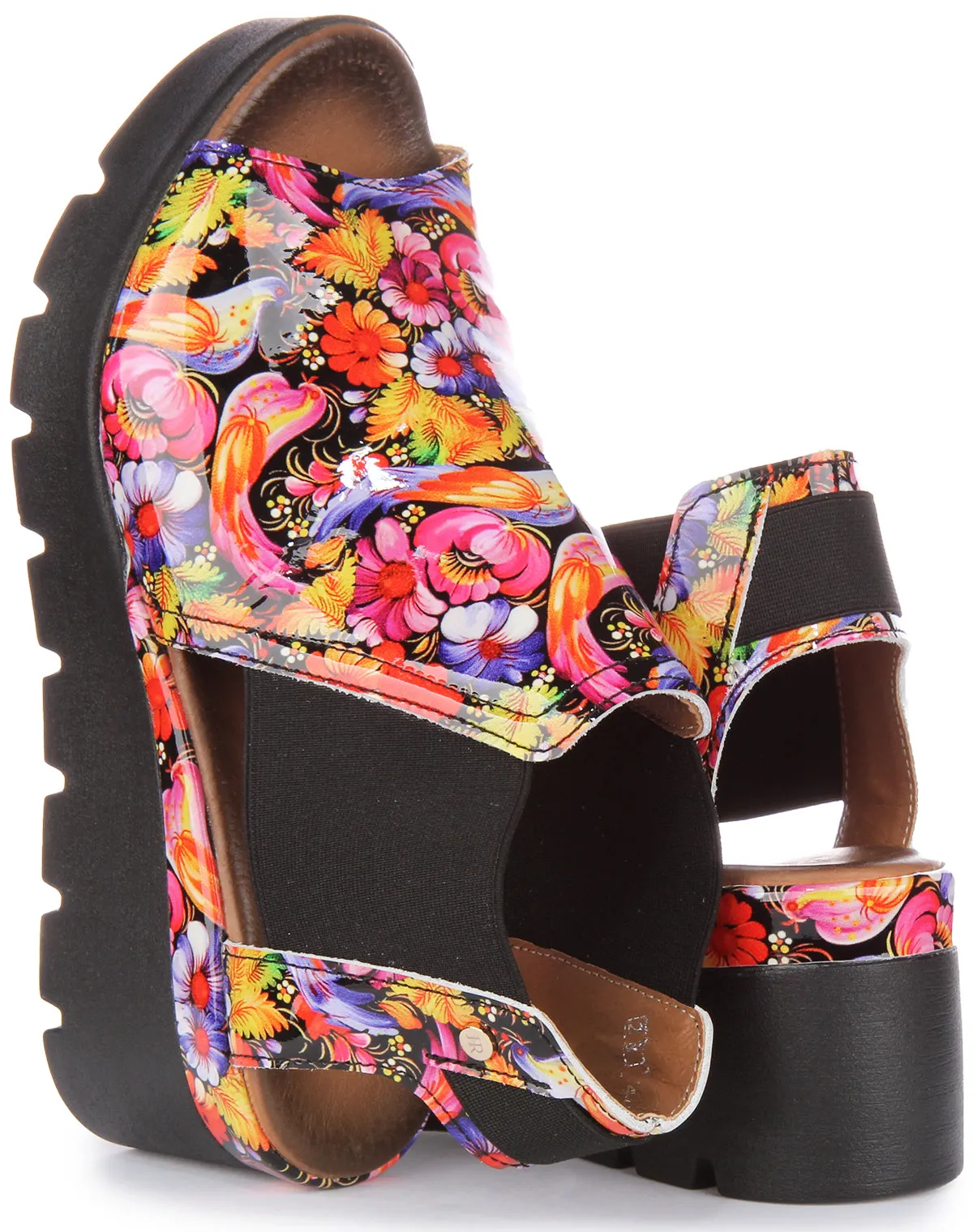 Justinreess England 7100 In Black Patent For Women