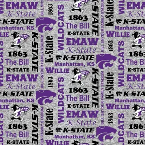 KANSAS STATE UNIVERSITY-Heather Verbiage Fleece-100% Polyester-KSU1162