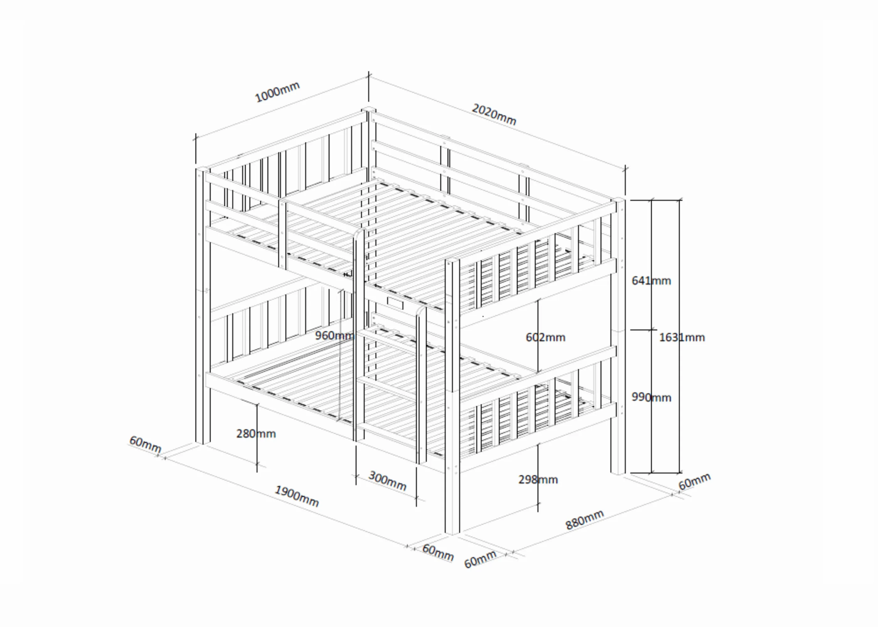 Kelling HD Bunk Bed with Mattresses Bundle