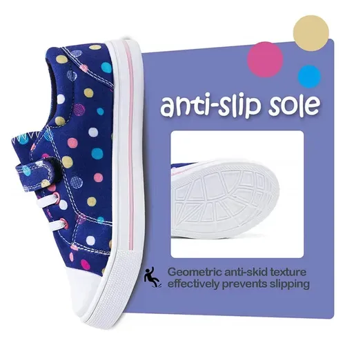 Kids Boys and Girls Sneakers Solid Blue Dots - KKOMFORME