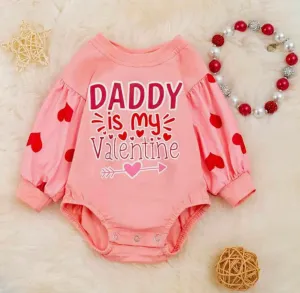 Kid's Dad is my Valentine Onesies