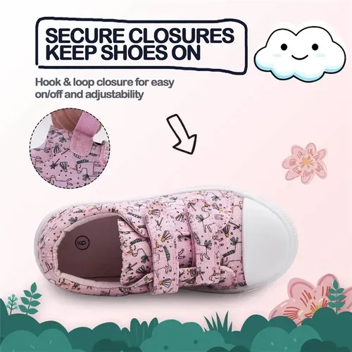 Kids Sneakers Boy and Girl Canvas Shoes Pink Unicorn - KKOMFORME