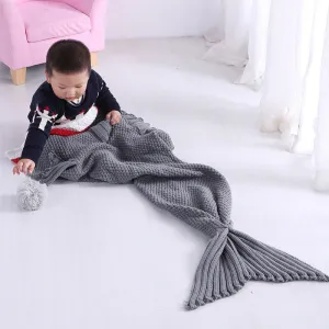 Knitted Shark Blanket Cover: ideal for Children or Dogs