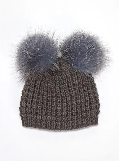 Kyi Kyi Mini - Classic Double Pom Fur Beanie