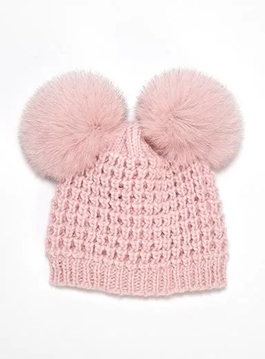 Kyi Kyi Mini - Classic Double Pom Fur Beanie