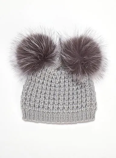 Kyi Kyi Mini - Classic Double Pom Fur Beanie