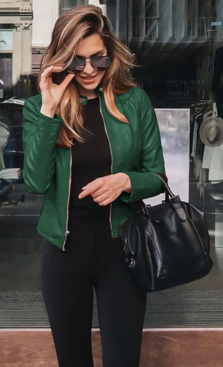 Leather Aura™ | Women's Premium Leather Jacket | Soft Lambskin, Tailored Fit & Stylish Design