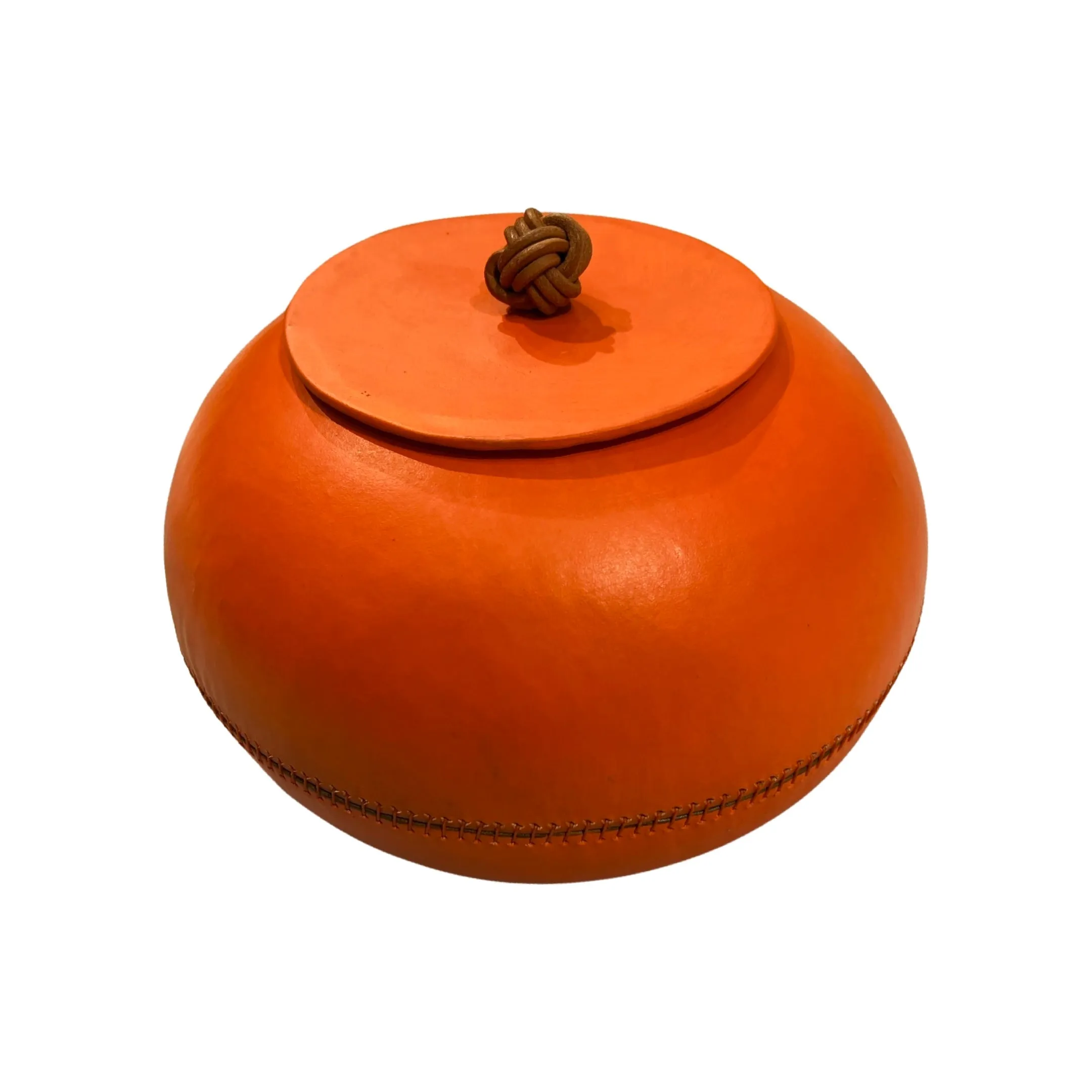 Leather Bowl with Lid
