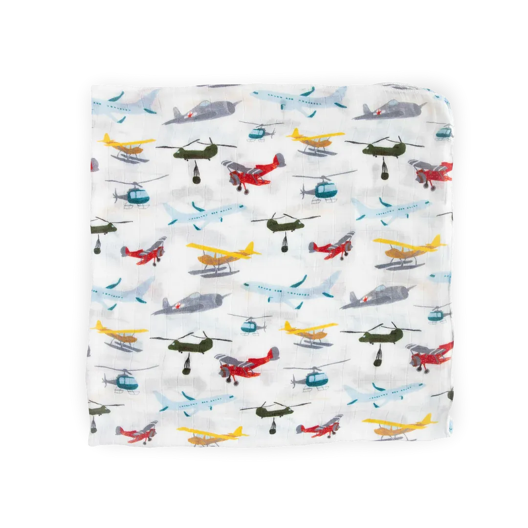 Little Unicorn Deluxe Muslin Swaddle Single - Air Show
