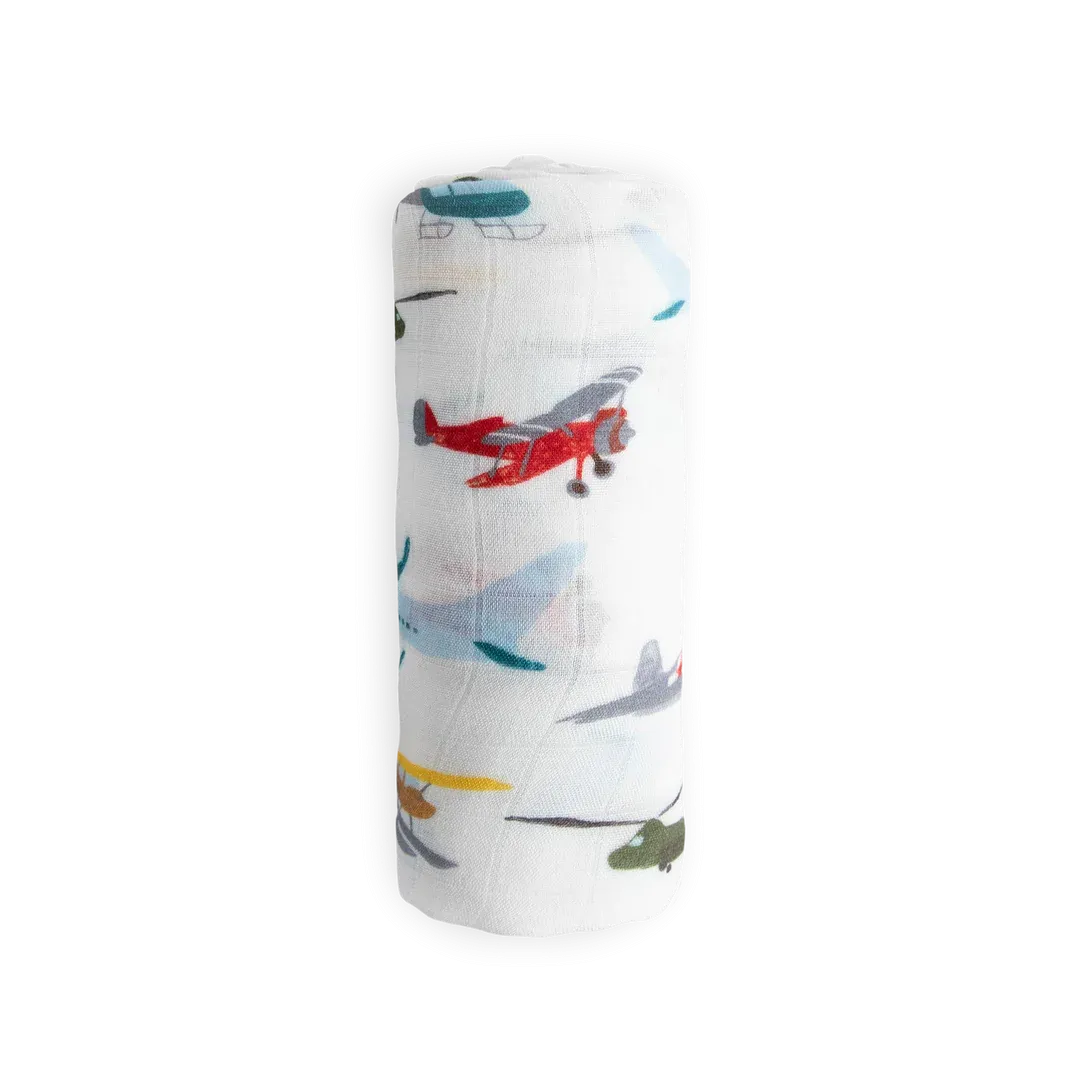 Little Unicorn Deluxe Muslin Swaddle Single - Air Show