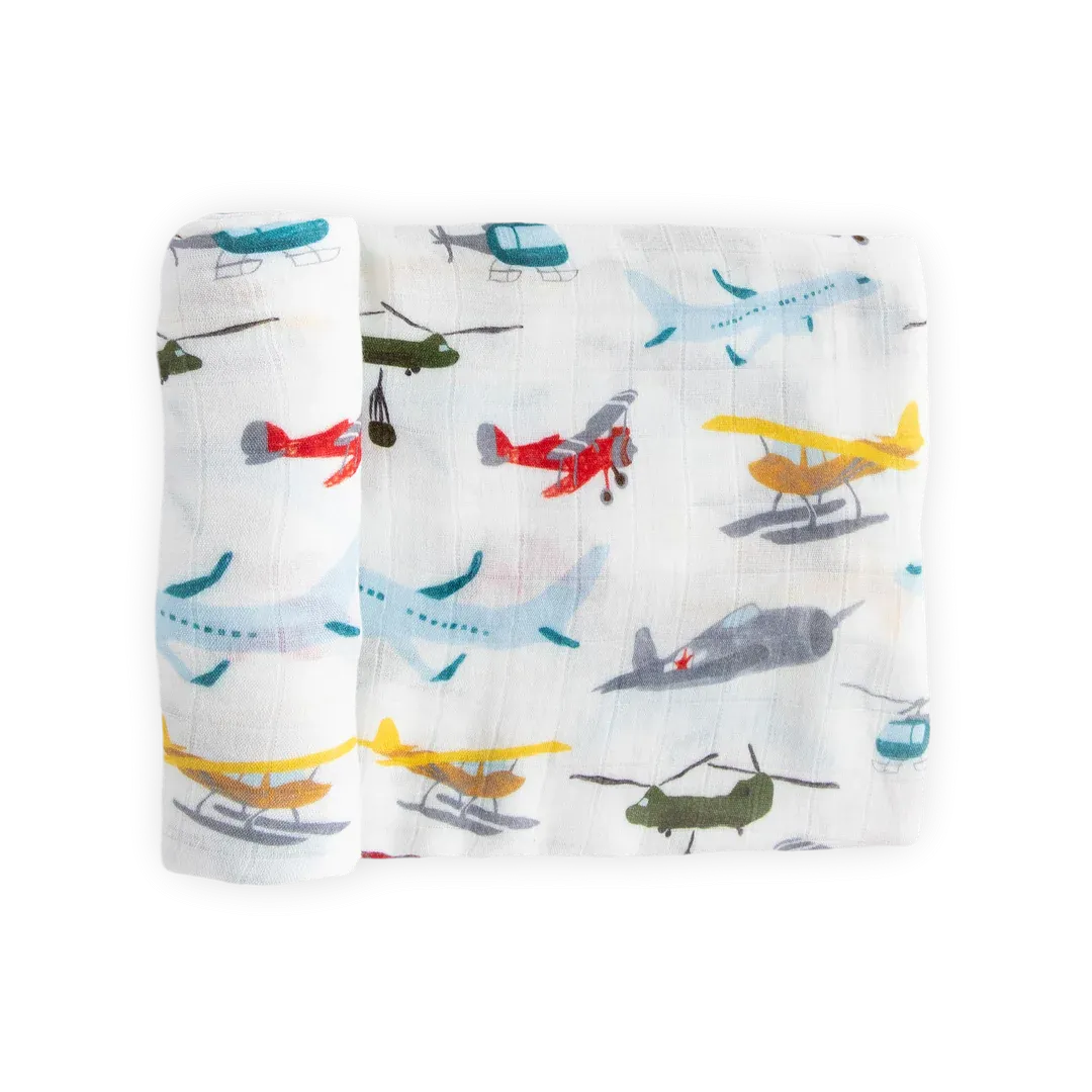 Little Unicorn Deluxe Muslin Swaddle Single - Air Show