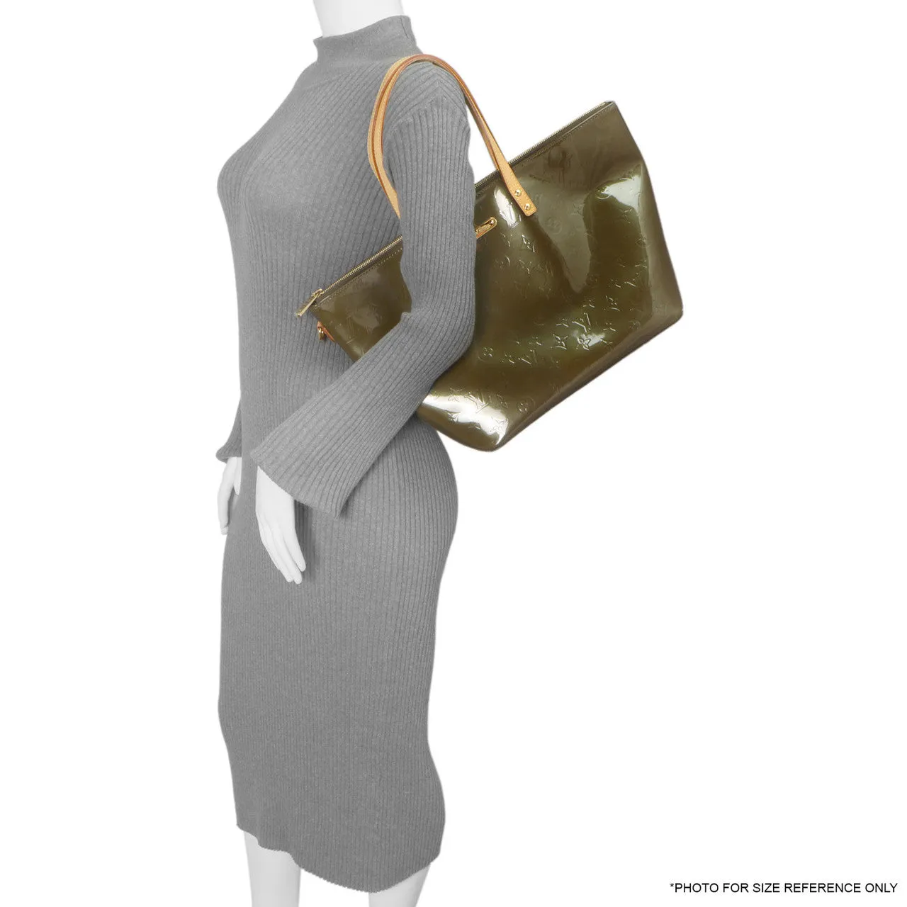 Louis Vuitton Vert Olive Vernis Bellevue GM