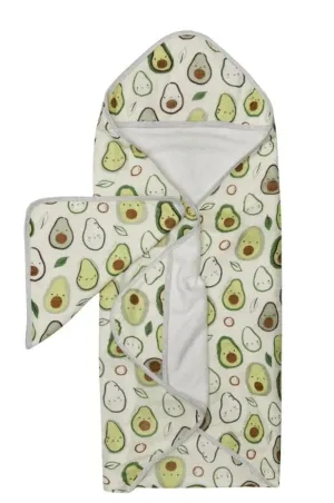 Loulou Lollipop Hooded Towel and Washcloth Set - Avocado