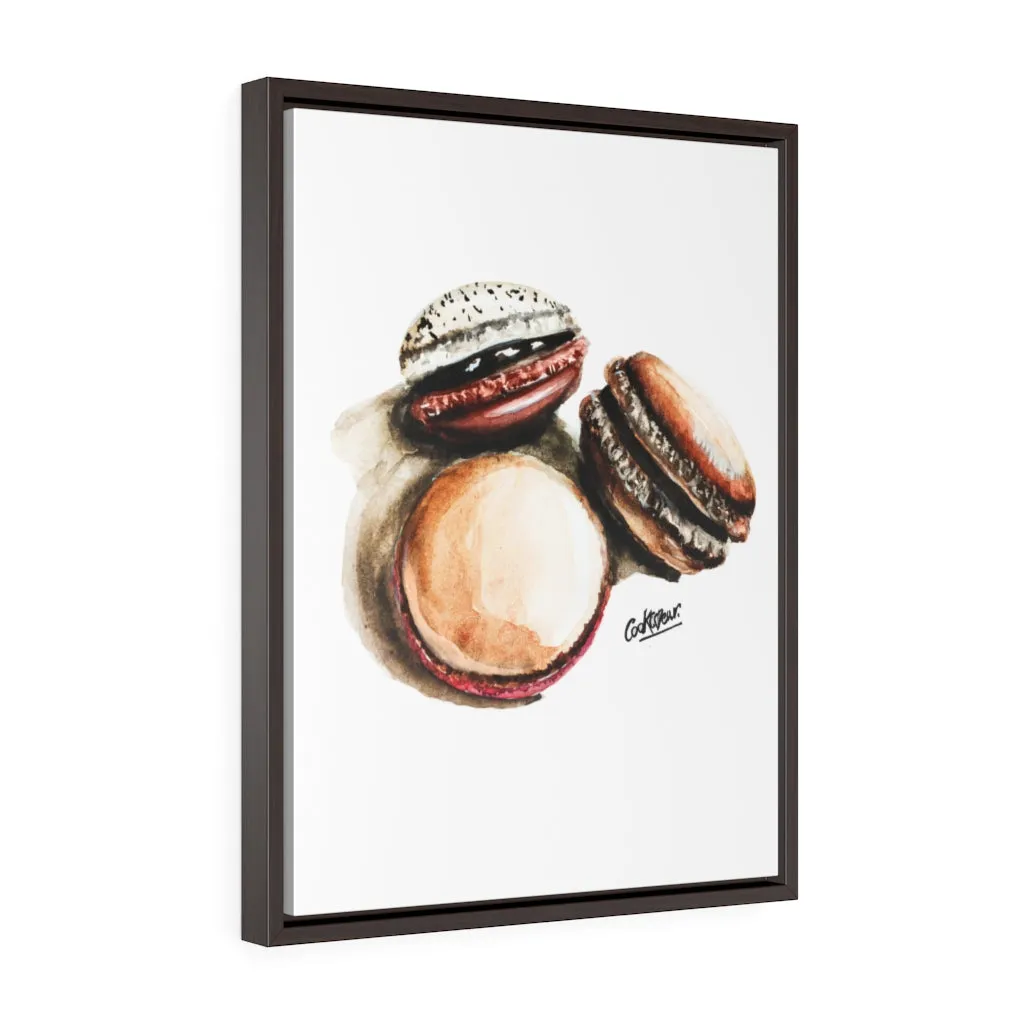 Macarons Large Framed Canvas