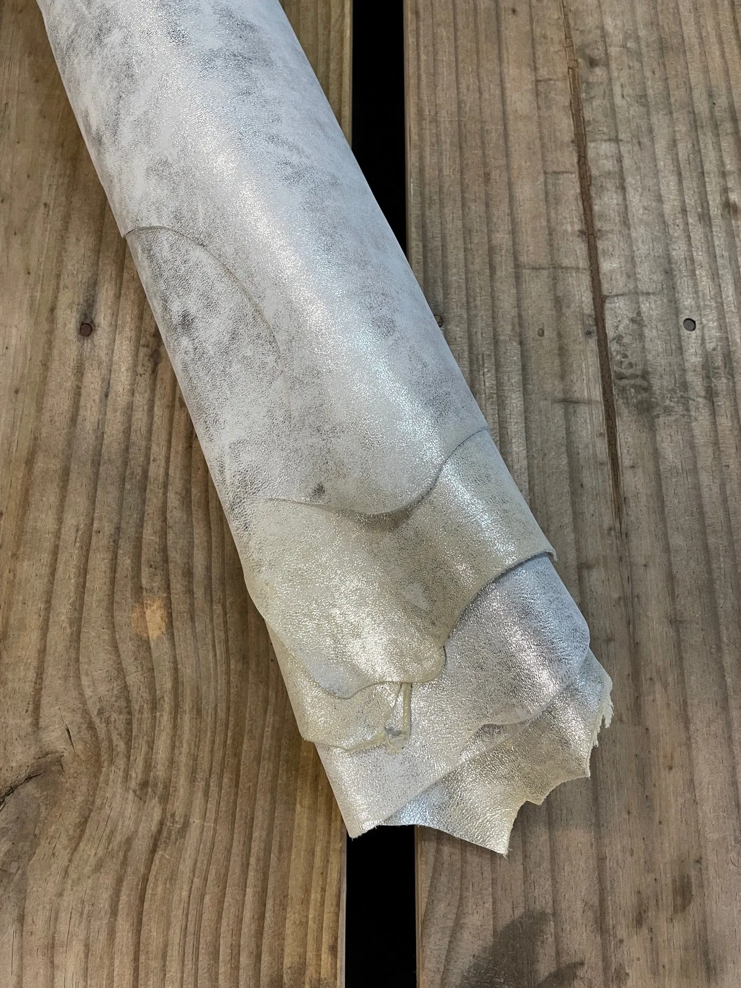 Marbled Goat Skin | Silver | 0.9mm  | 5 sq.ft | $45 ea.
