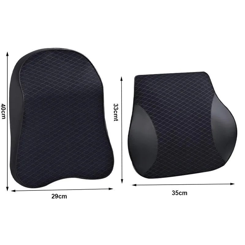 Memory FOAM  Car Seat Back Support Cushion Waist Rest Pillow Lumbar Support for Car Seat