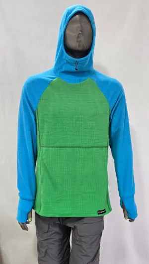 Men's Hoodie - Green w/ Sky Blue sleeves & hood