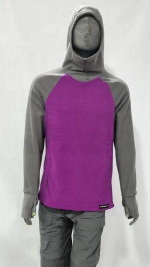 Men's Hoodie - Violet w/ Gray sleeves & hood