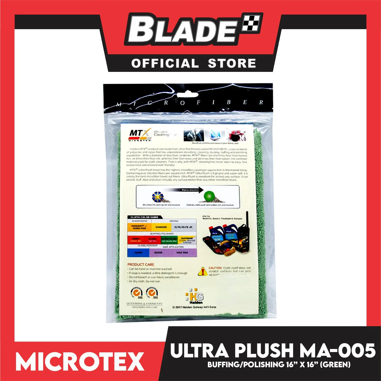 Microtex Ultra Plush Buffing-Polishing Cloth MA-005 (Green)