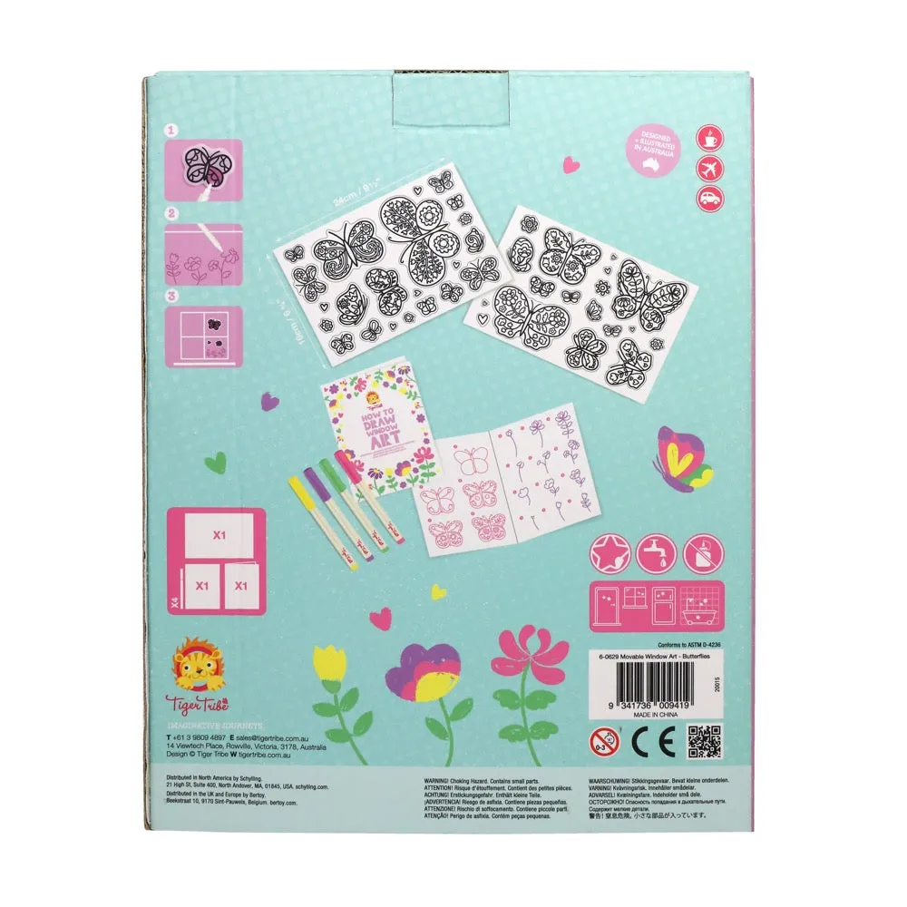 MOVABLE WINDOW ART BUTTERFLIES