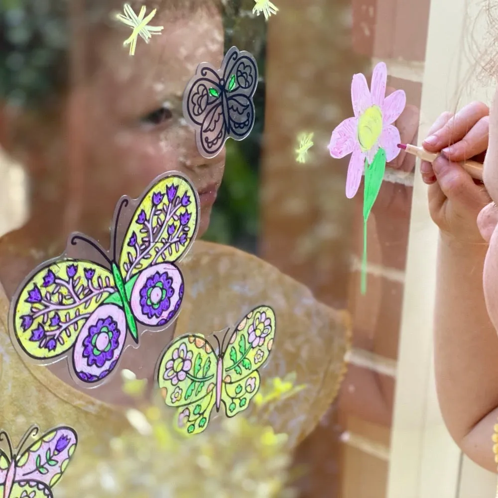MOVABLE WINDOW ART BUTTERFLIES