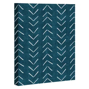 Mud Cloth Big Arrows in Teal Art Canvas