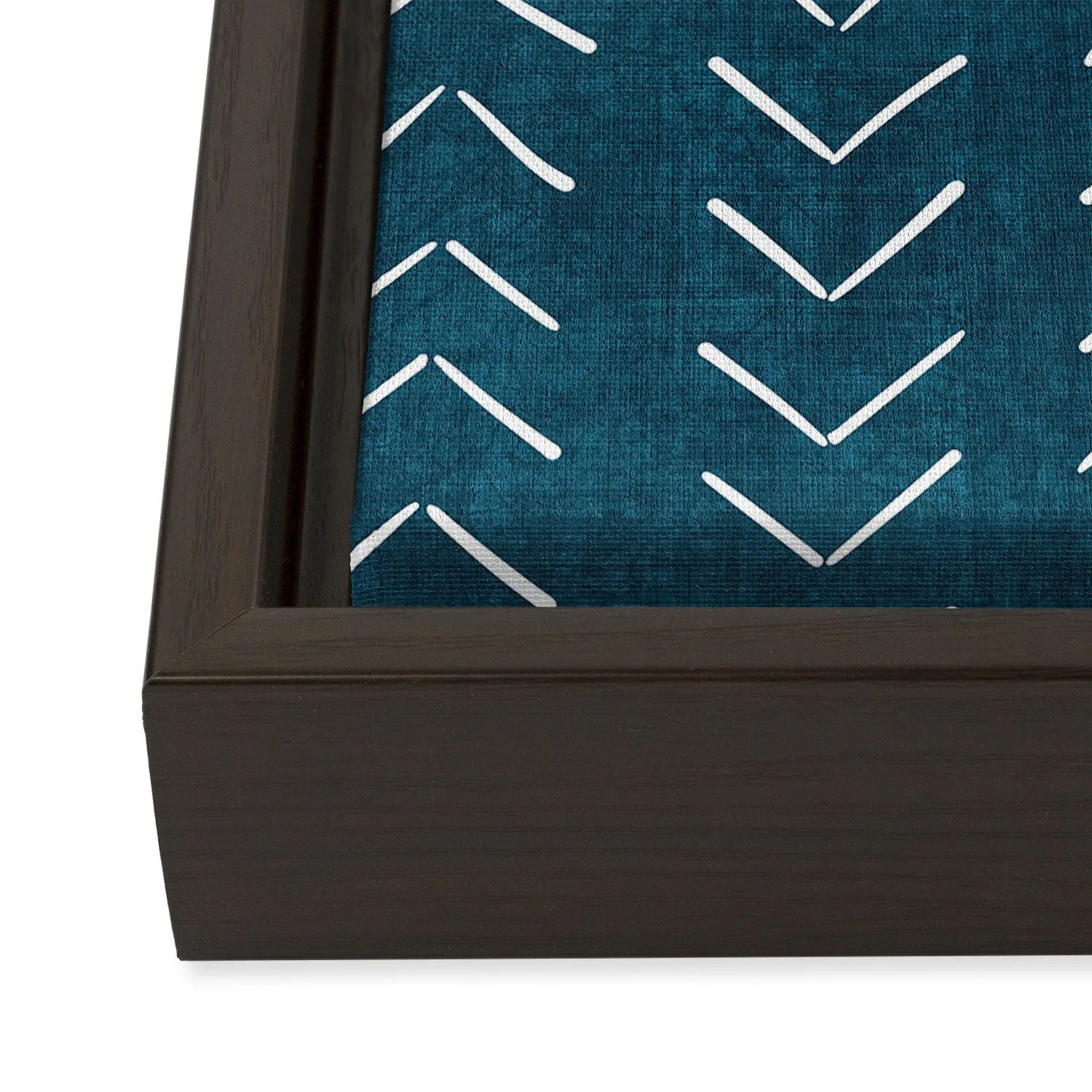 Mud Cloth Big Arrows in Teal Art Canvas