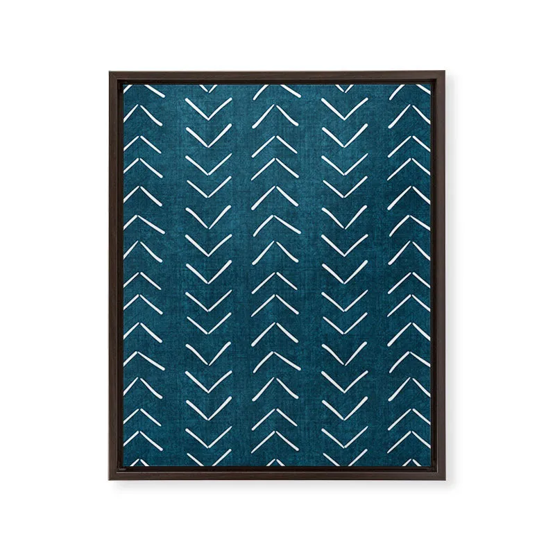 Mud Cloth Big Arrows in Teal Art Canvas