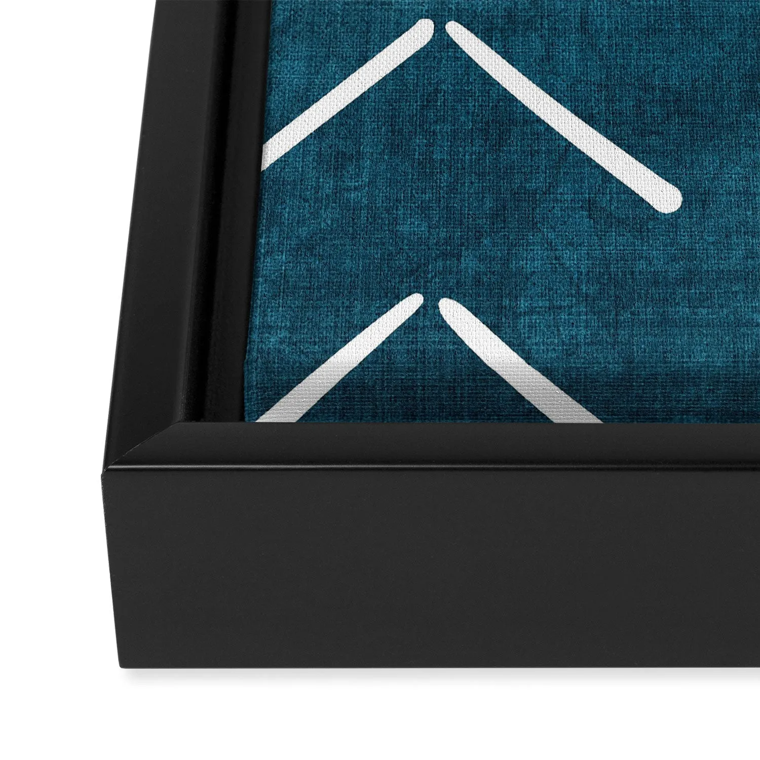Mud Cloth Big Arrows in Teal Art Canvas