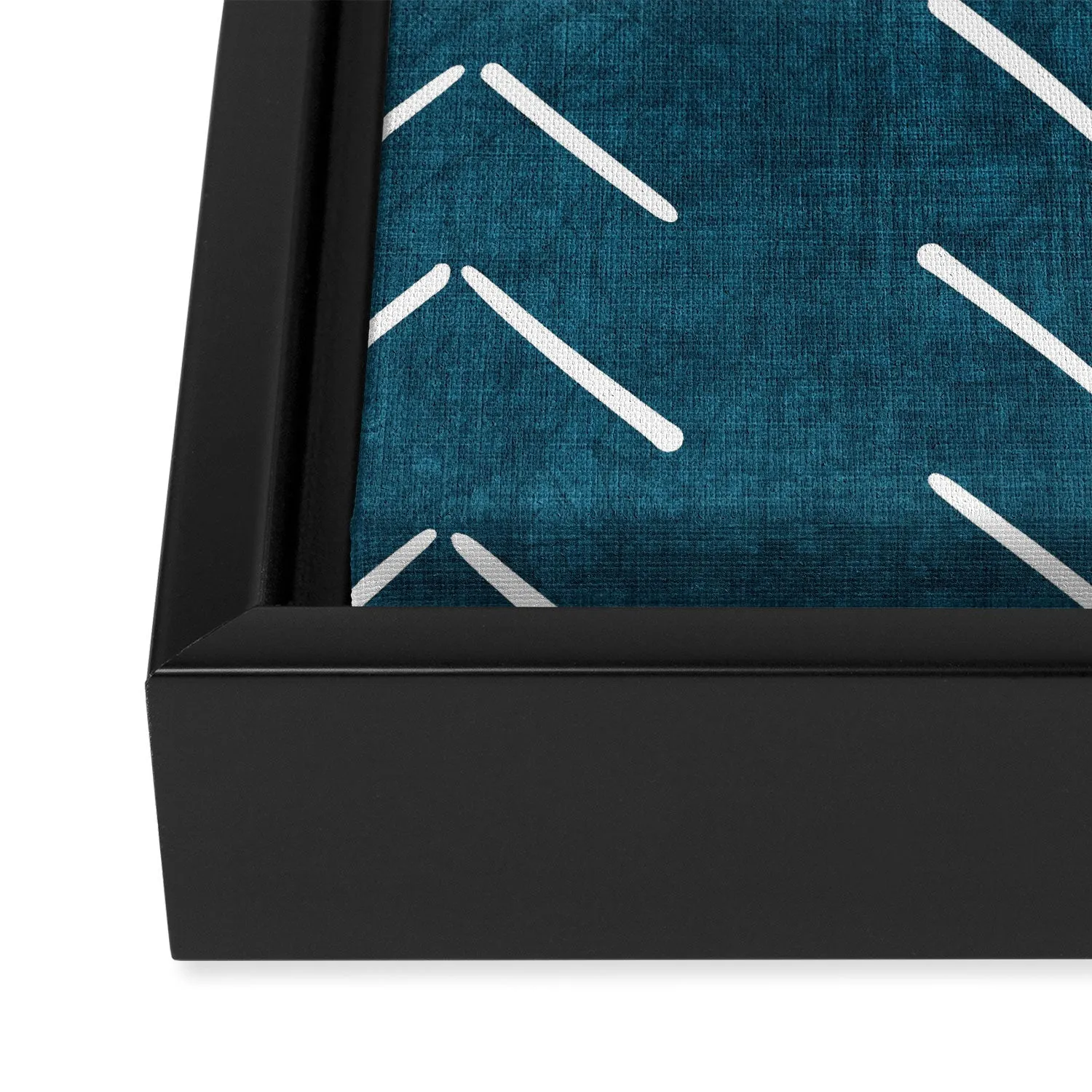 Mud Cloth Big Arrows in Teal Art Canvas